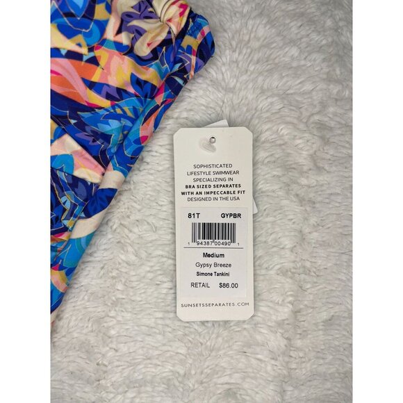 NEW Sunsets Simone Tankini Swimsuit Medium Gypsy Breeze Unforgettable Bottom - Picture 5 of 9